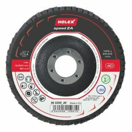 HOLEX Abrasive flap disc speed ZA, flat, Diameter: 125 mm, Grit: 120 565295 120